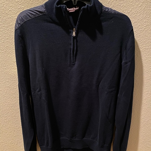Michael Kors Navy Zip Sweater - Picture 1 of 3